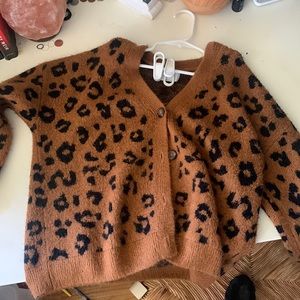 Cute Cheetah  print cardigan